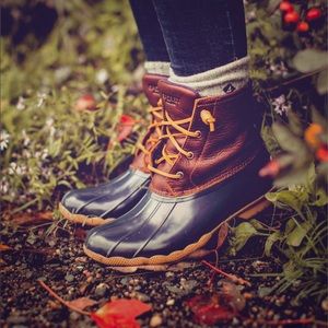 Sperry ☔️ Saltwater Duck Boots in brown